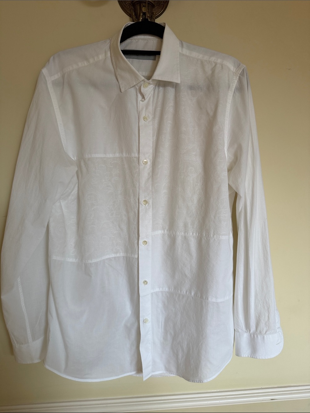 Etro Men's White Long-Sleeve Button Shirt